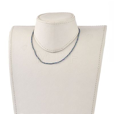 Faceted Rondelle Glass Beaded Necklaces NJEW-JN03004-1