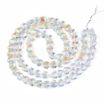 Electroplate Glass Beads Strands EGLA-S188-13-B04-1