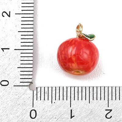 Fruit Alloy Enamel Charms ENAM-P264-02C-G01-1