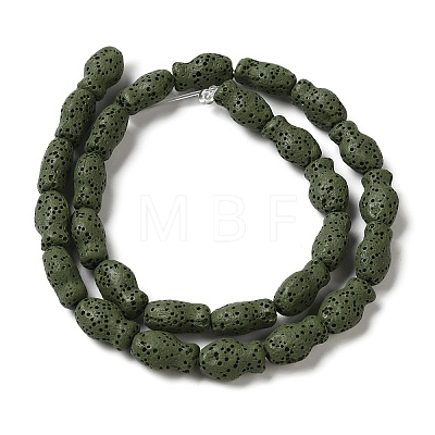 Natural Lava Rock Beads Strands G-U007-01J-1