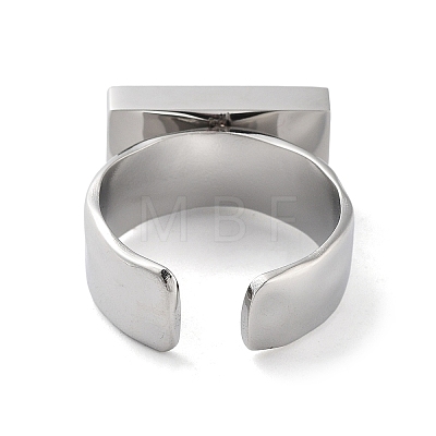304 Stainless Steel Open Cuff Rings RJEW-H217-02P-1