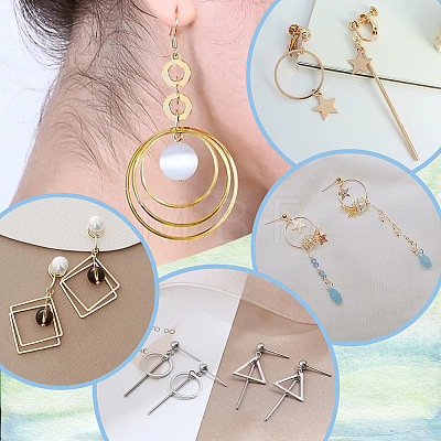DIY Brass Earring Making Kits DIY-PH0029-17-1
