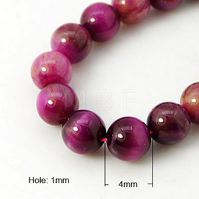 Natural Rose Tiger Eye Beads Strands G-G099-4mm-12-1