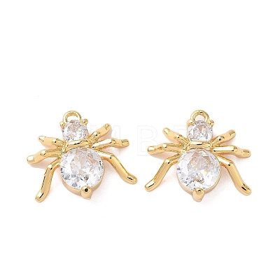 Brass with Cubic Zirconia Pendants KK-D024-11G-1