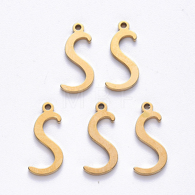 PVD Vacuum Plating 201 Stainless Steel Charms STAS-R105-S-G-1