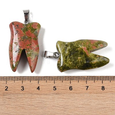 Natural Unakite Pendants G-G115-01G-1