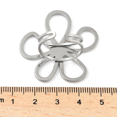 304 Stainless Steel Open Cuff Rings for Women RJEW-U060-04A-P-1
