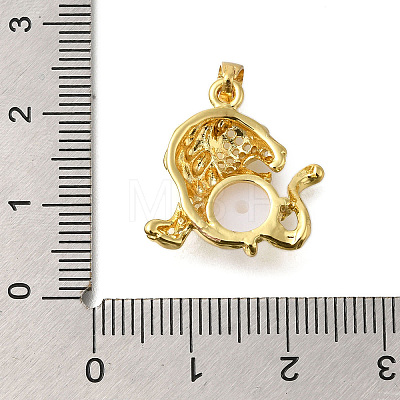 Leopard Rack Plating Brass Pendants KK-M079-20G-1