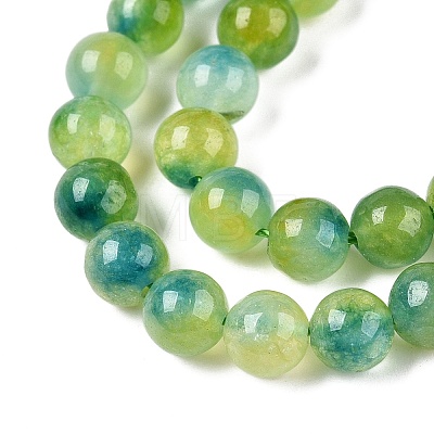 Dyed Natural White Jade Beads Strands G-T138-6mm-210-26-1