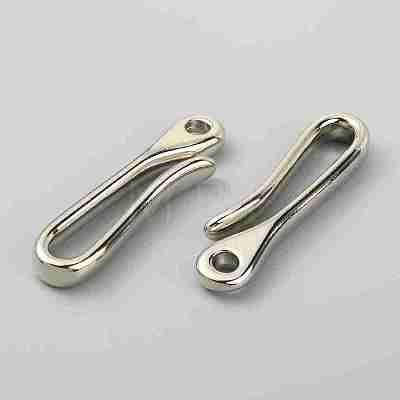 U-Shaped Brass Key Hook Shanckle Clasps KK-WH0054-05P-A-1