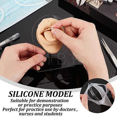 Soft Silicone Flexible Model Body Displays with Acrylic Stands ODIS-WH0026-06A-1