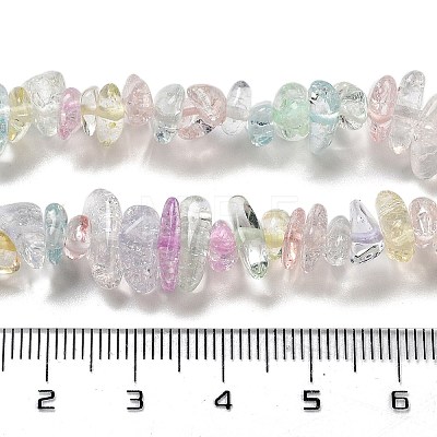 Transparent Crackle Glass Beads Strands GLAA-U004-01B-1