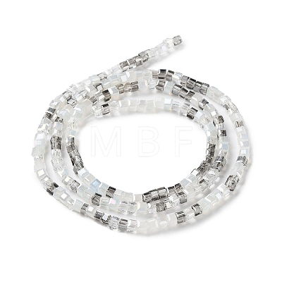 Gradient Color Electroplate Glass Bead Strands X-GLAA-E042-05-B02-1