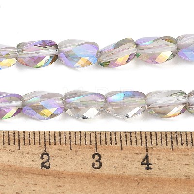 Electroplate Glass Beads Strands EGLA-L045-C-HR01-1