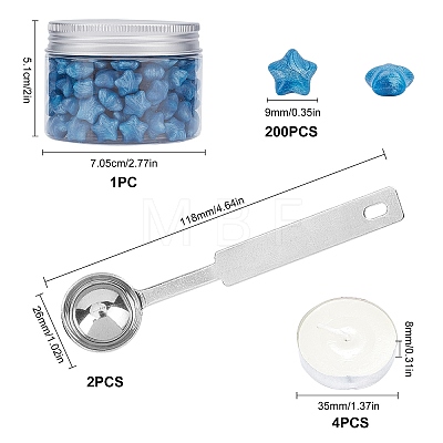 CRASPIRE Sealing Wax Particles Kits for Retro Seal Stamp DIY-CP0003-54C-1
