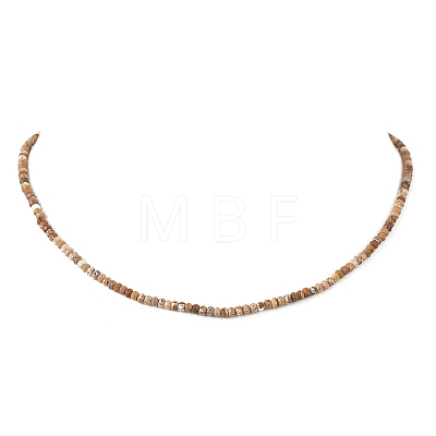 Natural Mixed Gemstone Faceted Rondelle Beaded Necklaces for Women NJEW-JN06286-1