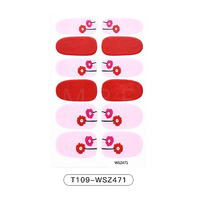 Flower Series Full Cover Nail Decal Stickers MRMJ-T109-WSZ471-1