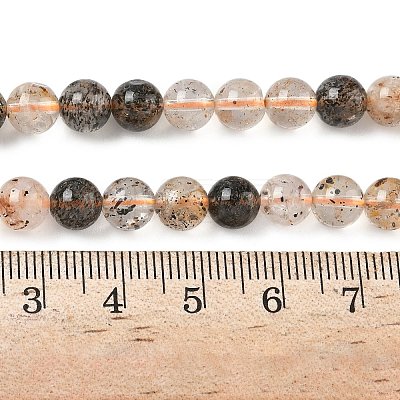 Natural Herkimer Diamond Beads Strands G-Z115-C01-6mm-1
