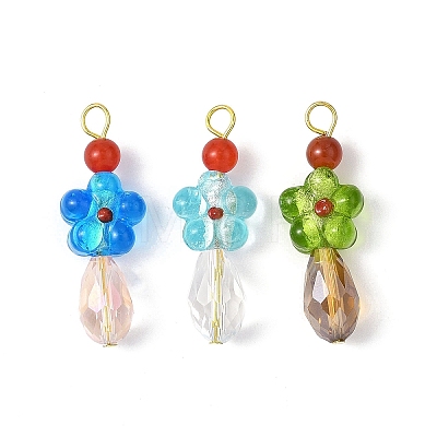 Handmade Lampwork with Glass Pendants PALLOY-JF04697-1