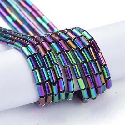 Electroplate Glass Beads Strands EGLA-K014-B-FP03-1