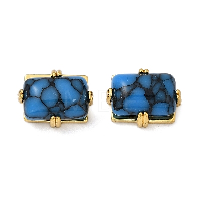 Brass Stud Earrings KK-F358-03G-03-1