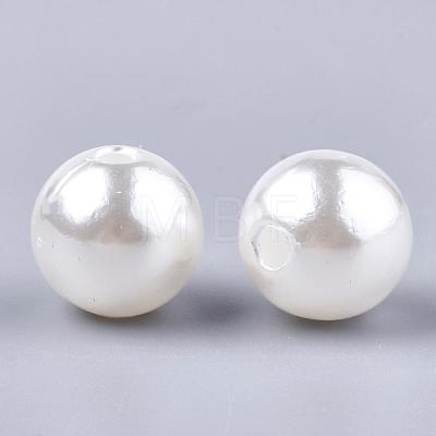 Imitation Pearl Acrylic Beads SACR-S028-01-1