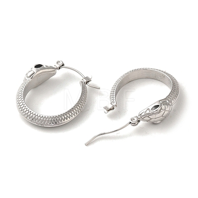 304 Stainless Steel Hoop Earrings EJEW-C085-03P-1