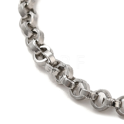 304 Stainless Steel Cable Chain Bracelets BJEW-C079-02P-1