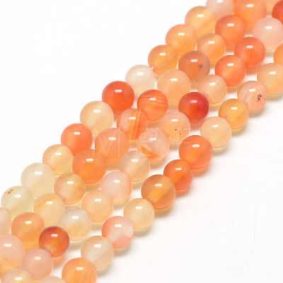 Natural Carnelian Beads Strands X-G-Q462-6mm-45-1