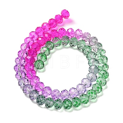 Transparent Painted Glass Beads Strands DGLA-A034-T8mm-A06-1