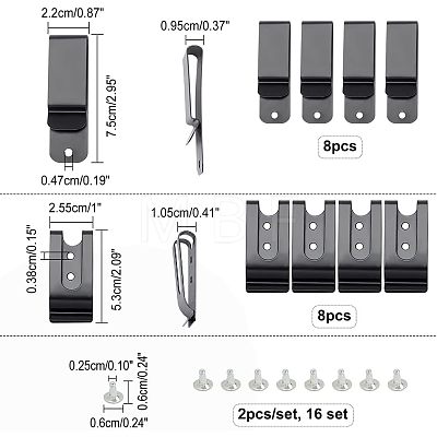 CHGCRAFT Iron Belt Clip & Screw Rivets IFIN-CA0001-49-1