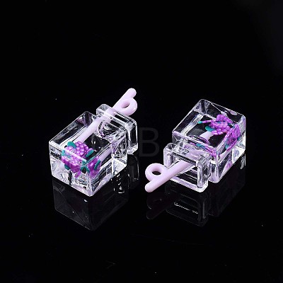 Imitation Drink Resin Pendants CRES-S359-32F-1