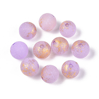 Baking Paint Glass Beads DGLA-N014-8mm-01E-1