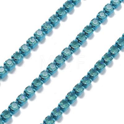 Iron Rhinestone Glass Cup Chain CH-U001-01H-1