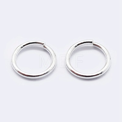 925 Sterling Silver Open Jump Rings STER-F036-02S-0.8x6mm-1