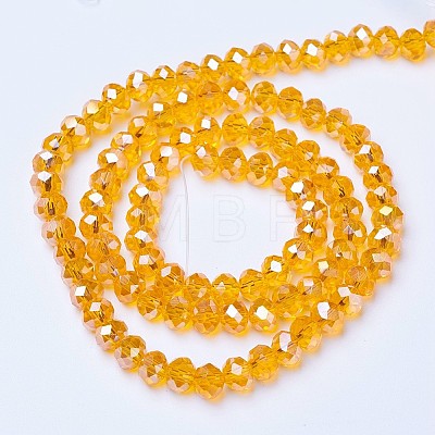 Electroplate Glass Beads Strands EGLA-A034-T6mm-B01-1