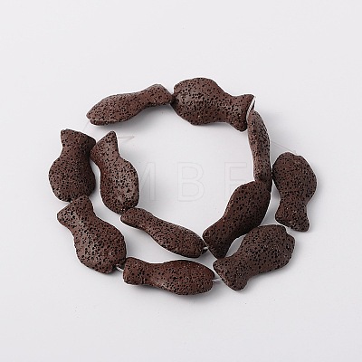 Synthetic Lava Rock Bead Strands G-N0108-10-1