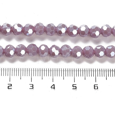 Electroplate Opaque Glass Beads Strands EGLA-A035-P6mm-A11-1