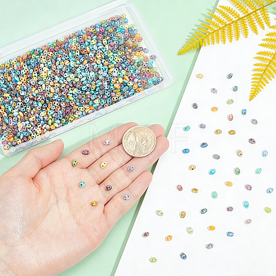 1200Pcs Picasso Glass Seed Beads EGLA-NB0001-33-1