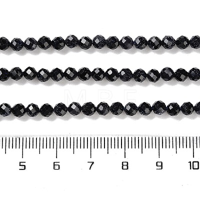 Synthetic Blue Goldstone Beads Strands G-A233-A01-01-1