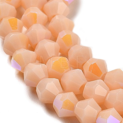 Opaque Solid Color Imitation Jade Glass Beads Strands GLAA-F029-P4mm-D06-1