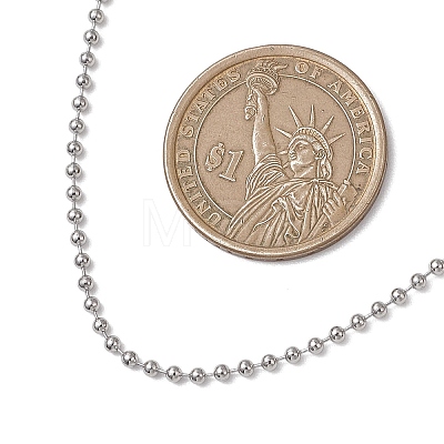 2MM 304 Stainless Steel Ball Chain Necklaces NJEW-JN05800-1