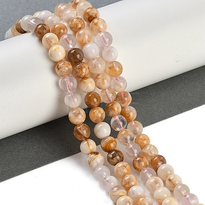 Natural Cherry Blossom Agate Beads Strands G-H062-A02-01-1