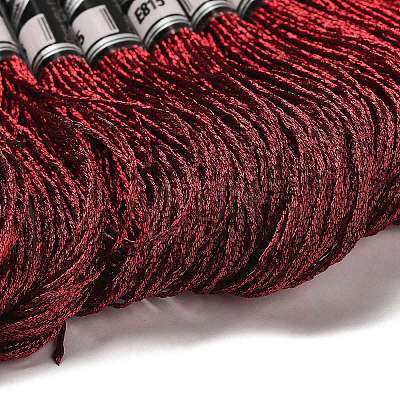 10 Skeins 12-Ply Metallic Polyester Embroidery Floss OCOR-Q057-A07-1