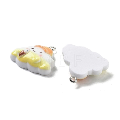 Weather Theme Opaque Resin Pendants RESI-R444-01A-1