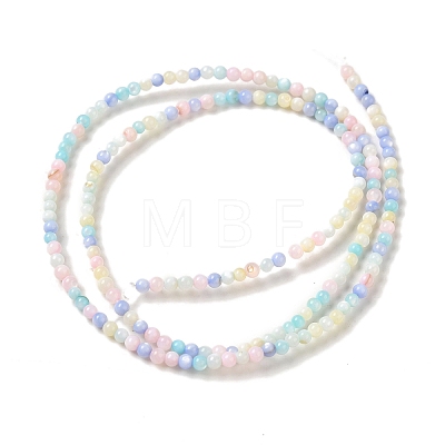 Ice Cream Color Dyed Natural Freshwater Shell Beads Strands SHEL-G018-01B-1
