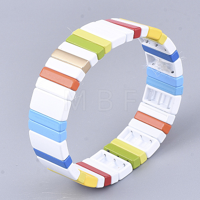 Tile Elastic Bracelets BJEW-Q697-04-1