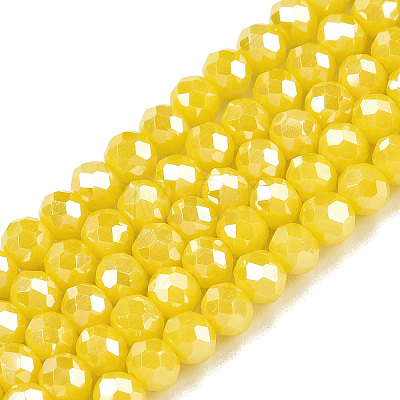 Electroplate Glass Beads Strands EGLA-A044-P3mm-B04-1