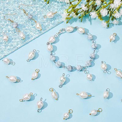 40Pcs 4 Styles Natural Cultured Freshwater Pearl Pendants FIND-FH0005-52-1