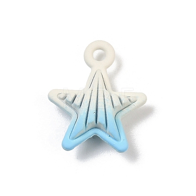 Spray Painted Alloy Pendants PALLOY-S038-05A-1